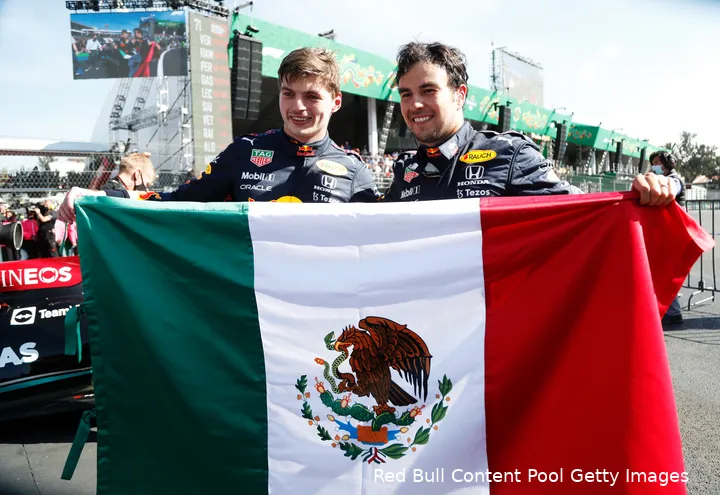 Liberty Media heeft er belang bij dat Pérez in Mexico nog in de Red Bull zit. (Foto:&nbsp;Red Bull Content Pool Getty Images)