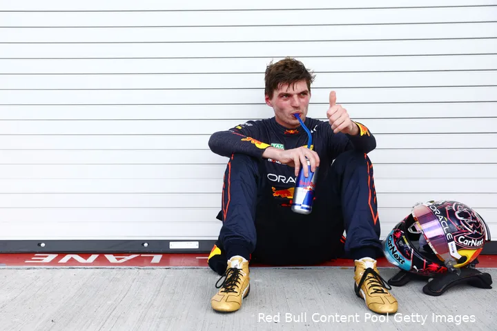 <i>Max Verstappen was helemaal kapot na afloop van de Grand Prix van Miami. (Foto: Red Bull Content Pool)</i>