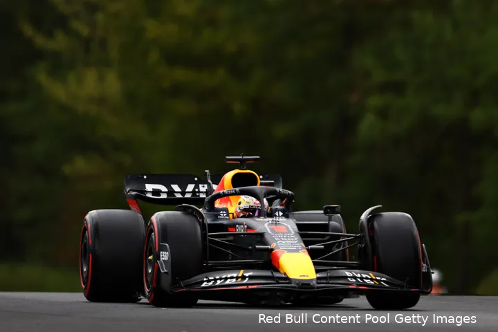 Verstappen kon niet tippen aan de snelheid van Ferrari op de vrijdag in Hongarije.