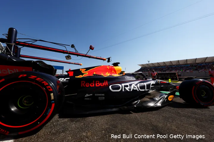 Max
Verstappen tijdens de kwalificatie voor de Grand Prix van Frankrijk 2022 (Foto:
Red Bull Content Pool / Getty Images)