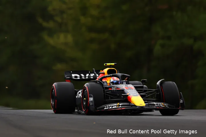 Pérez kon het niet waarmaken tijdens de kwalificatie van de Grand Prix van Hongarije 2022.