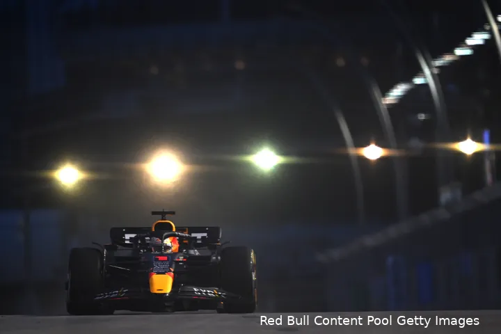 <i>Red Bull moet nog op zoek naar de juiste afstellingen na een lastige tweede vrije training.&nbsp;</i>