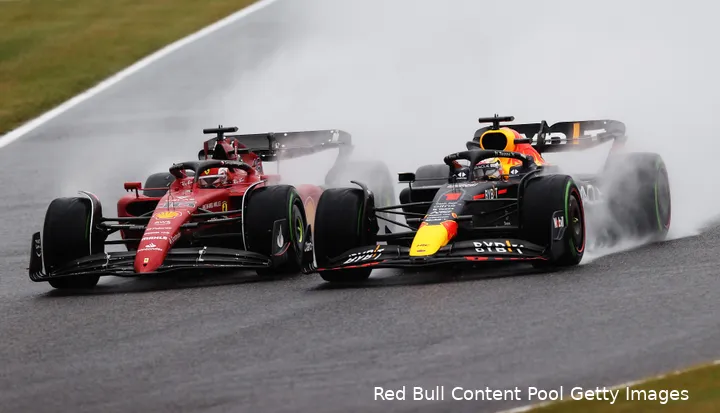 charles leclerc max verstappen f1 75 rb18 ferrari red bull racing gp japan 2022