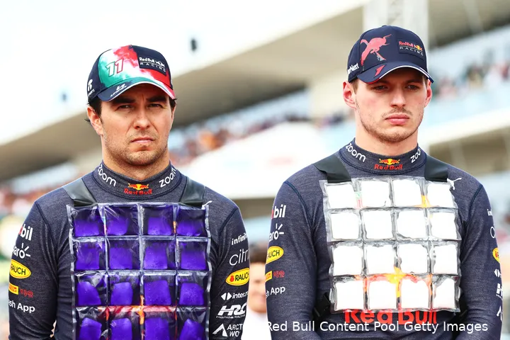 <i>Pérez en Verstappen waren in Brazilië in 2022 niet blij met elkaar.</i>