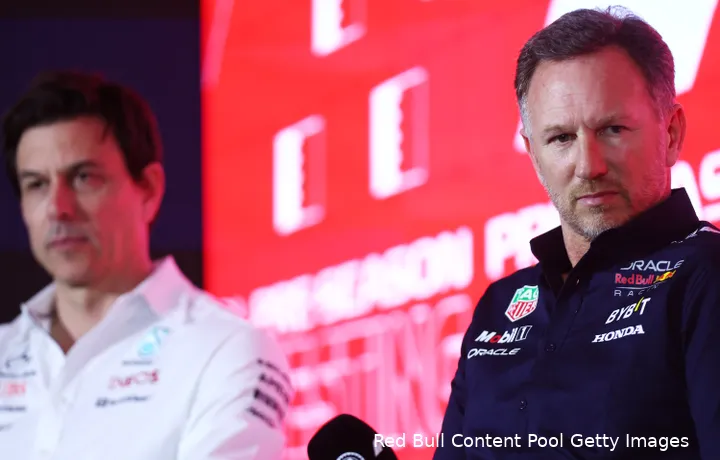 toto wolff christian horner red bull racing f1 testing bahrein 2023