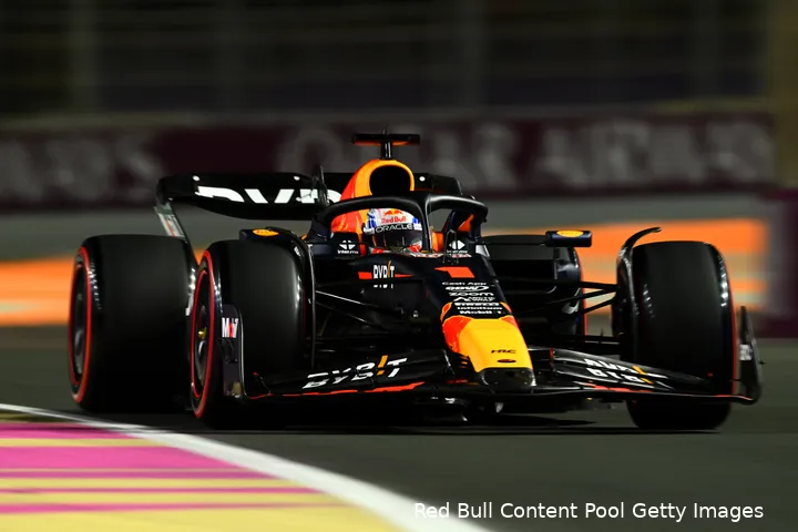 In Jeddah boekten Verstappen en Pérez de 24ste dubbele zege voor Red Bull Racing.