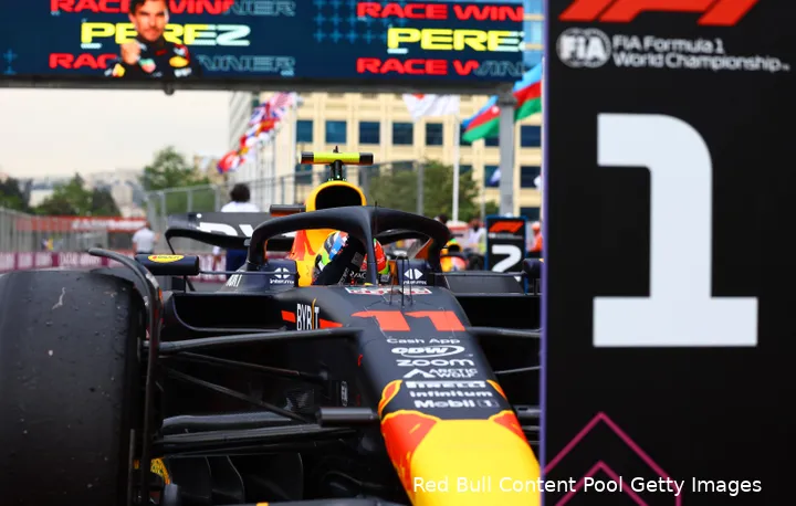 redbullracing sergio perez max verstappen baku2023