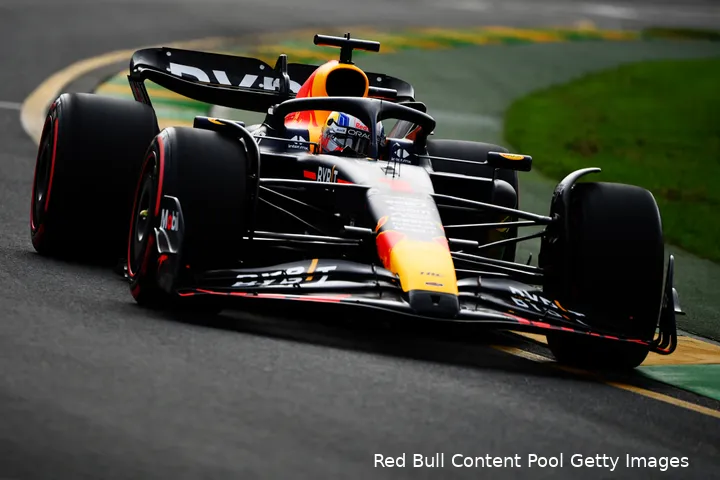 Max Verstappen tijdens de kwalificatie, Grand Prix van Australië, Albert Parlk Circuit 2023 (Foto:
Red Bull Content Pool / Getty Images)