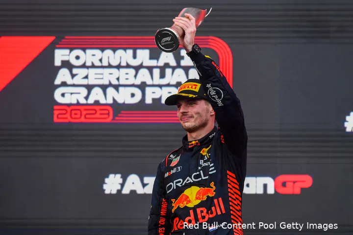 Max Verstappen moest genoegen nemen met de tweede plaats tijdens de Grand Prix van Azerbeidzjan 2023.