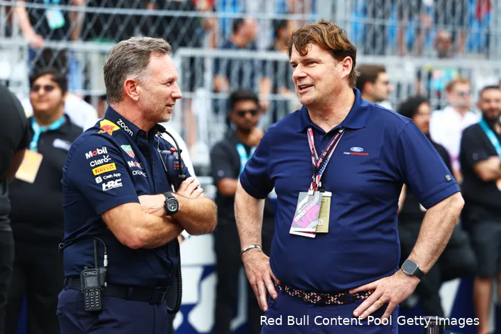 christian horner jim farley red bull racing ford f1 gp miami 2023