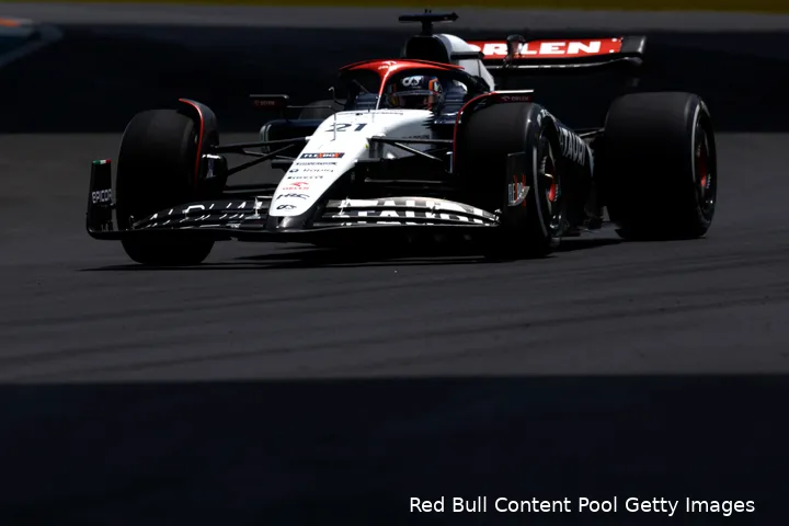 De Vries reed voor het eerst op het circuit van Miami (foto: Red Bull Content Pool/Getty Images)