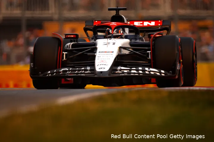 Nyck De Vries in zijn AlphaTauri, Circuit Gilles Villeneuve, Grand Prix van Canada 2023.<br>