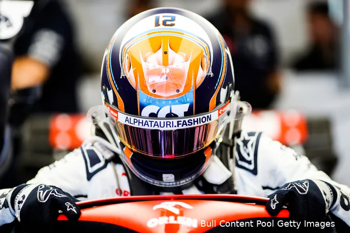 De Vries op het circuit van Barcelona tijdens de Grand Prix van Spanje 2023 (Foto: Red Bull Content Pool/Getty Images)