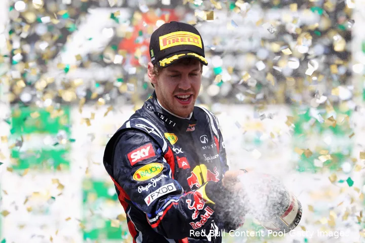Vettel was voor iedereen een maatje te groot van 2010-2013 bij Red Bull Racing (Foto: Red Bull Content Pool/Getty Images)