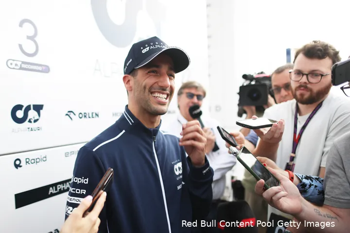 Ricciardo was goed te spreken voorafgaand aan het weekend in Hongarije. (Foto: Red Bull Content Pool/Getty Images)