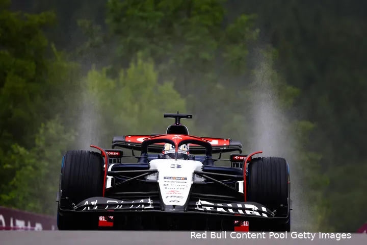 Ricciardo's rondetijd werd verwijderd vanwege track limits. (Foto: Red Bull Content Pool/Getty Images)
