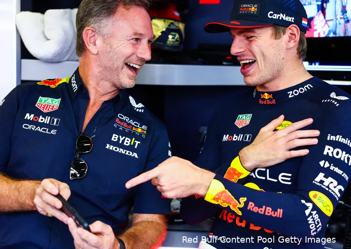 max verstappen christian horner lachen