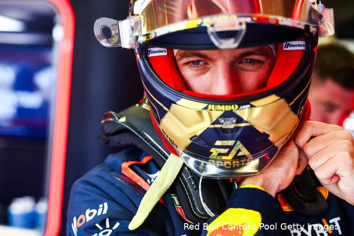 Verstappen moest op vrijdag genoegen nemen met P6 in de kwalificatie. (Foto: Red Bull Content Pool/Getty Images)