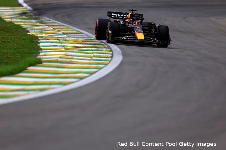 Verstappen wist voor de rode vlag de poleposition te pakken. (Foto: Red Bull Content Pool/Getty Images)
