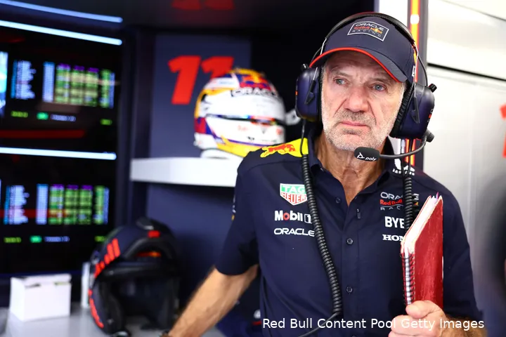 Adrian Newey, hier nog werkzaam bij Red Bull.