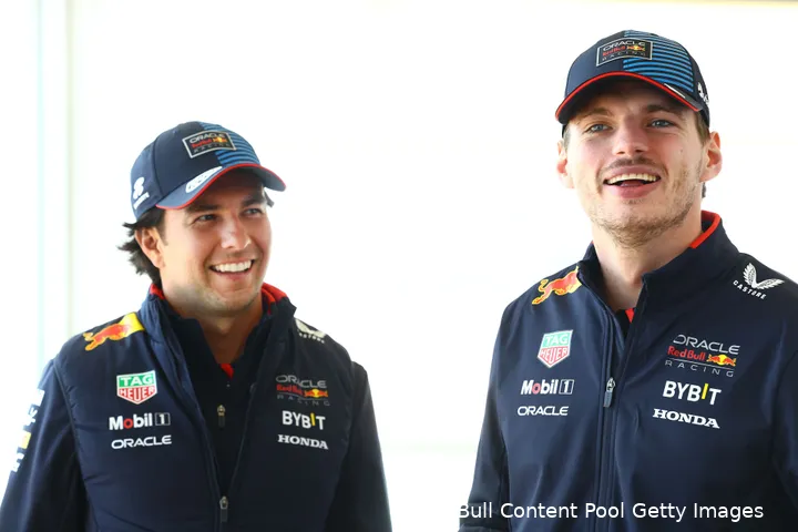 Gaan Verstappen en Pérez voor de derde keer op rij een één-twee pakken? (Foto: Red Bull Content Pool/Getty Images)