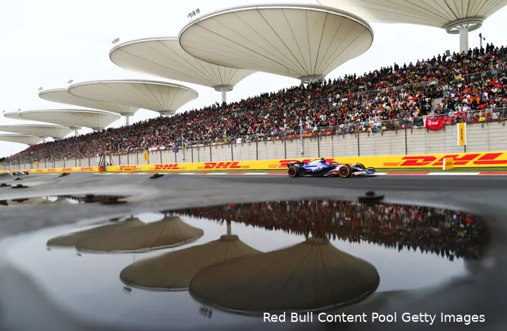 Volle tribunes op het Shanghai International Circuit.