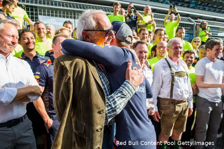 dietrich mateschitz max verstappen helmut marko christian horner 2018