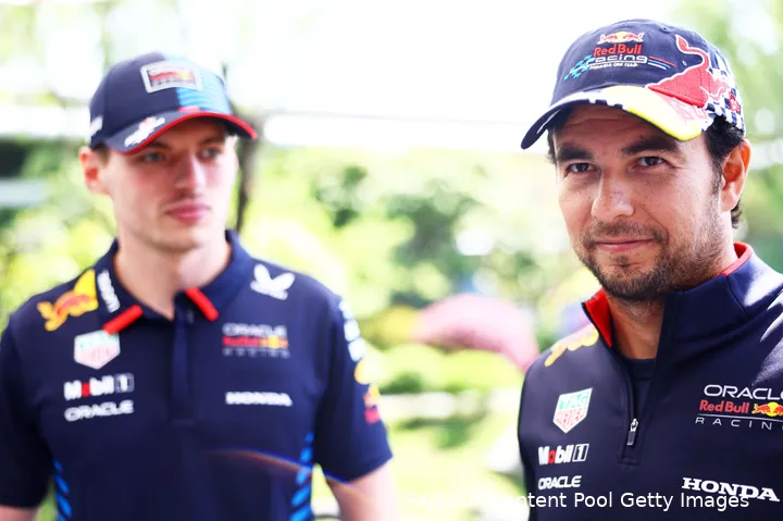 Het gaat Verstappen en Pérez voor de wind sinds de start van het seizoen. (Foto: Red Bull Content Pool/Getty Images)