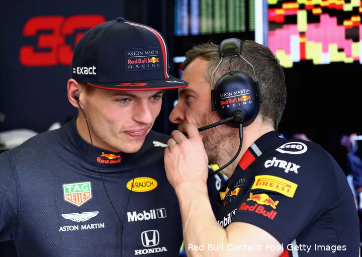 <i>Lee Stevenson met Max Verstappen in 2019.</i>