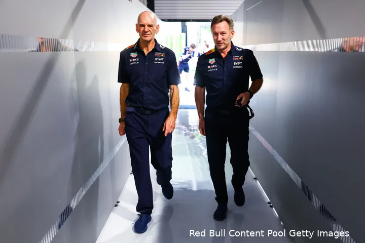 <i>Adrian Newey en Christian Horner zijn allebei veel in het nieuws geweest.</i>