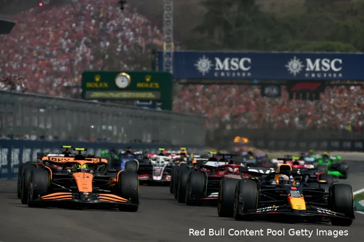 imola 2024 start max verstappen lando norris charles leclerc carlos sainz oscar piastri 1 22
