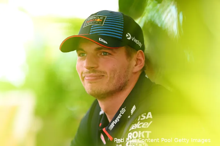 Verstappen tijdens de persdag in Miami. (Foto: Red Bull Content Pool/Getty Images).