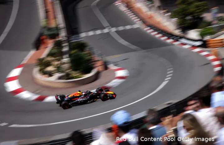 max verstappen monaco rb20 2024 red bull racing zondag 1 hairpin loews