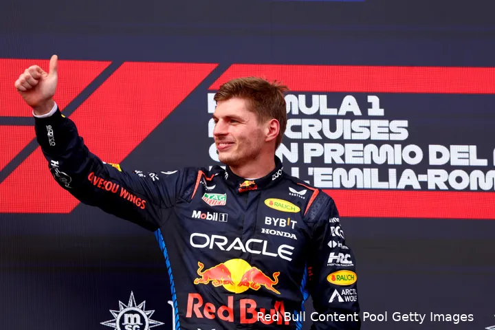 max verstappen win red bull racing imola 2024 juich 2 podium duim