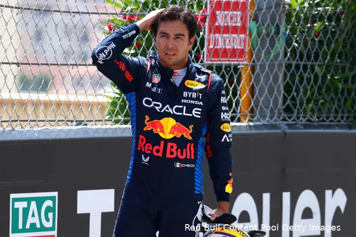 sergio perez red bull racing crash monaco 1