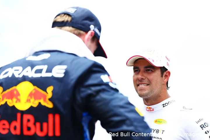 sergio perez redbullracing miami zaterdag 2024 max verstappen