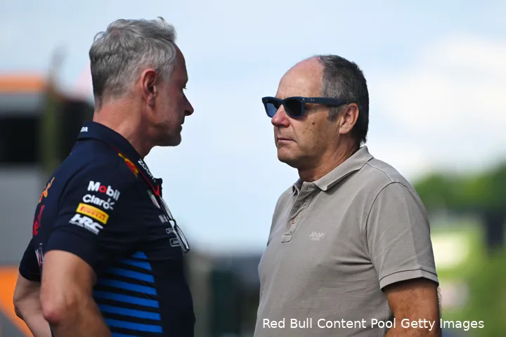 Berger met Jonathan Wheatley, voormalig sportief directeur Red Bull, in Oostenrijk.