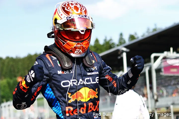 max verstappen kwalificatie oostenrijk pole 2024 juich