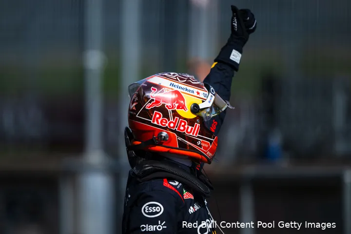 Verstappen pakte zijn veertigste poleposition in Oostenrijk. (Foto: Red Bull Content Pool/Getty Images).