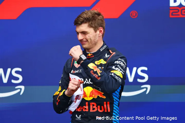 Verstappen krijgt hoogste waardering van de jury. (Foto: Red Bull Content Pool Getty Images)