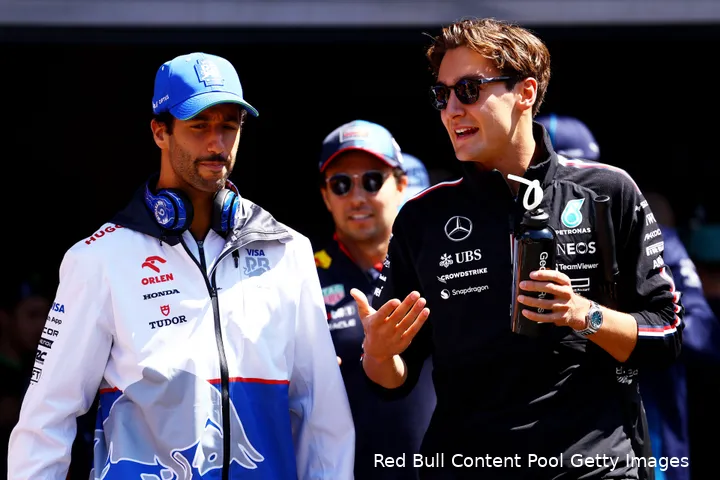 daniel ricciardo racedag belgie 2024 george russell