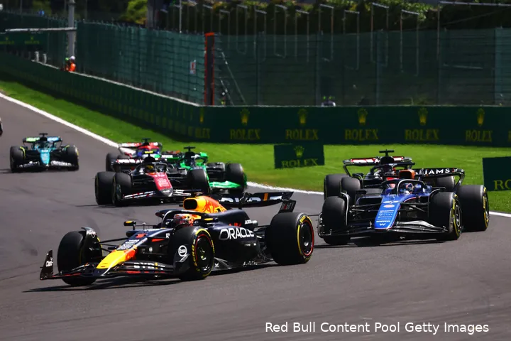 max verstappen alexander albon belgie start