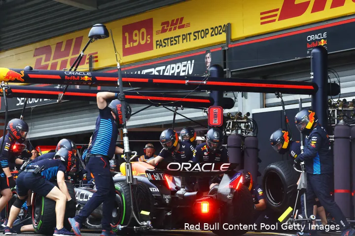 <i>Verstappen koos voor een vleugel met veel downforce.</i>