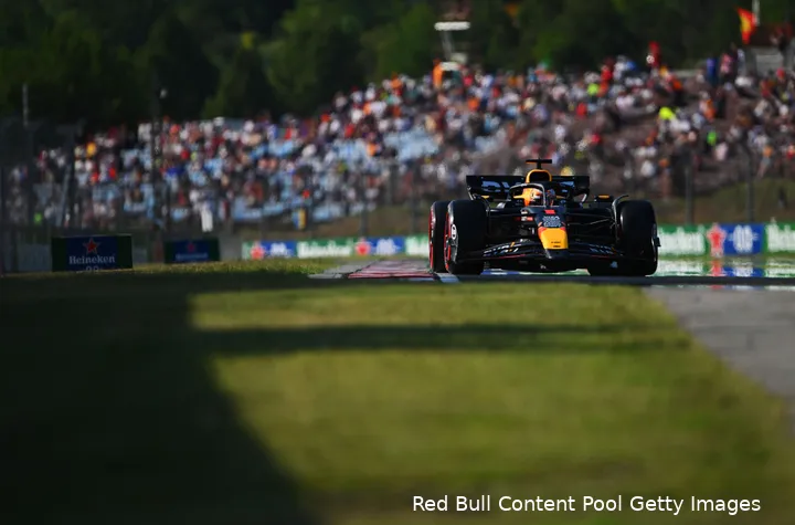 Max Verstappen, kwalificatie voor de Grand Prix van Hongarije, op de Hungaring, 2024.