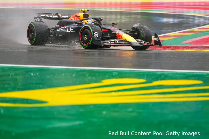 Sergio Pérez, een P3 in de kwalificatie, Circuit de Spa-Francorchamps, Grand Prix van België 2024.
