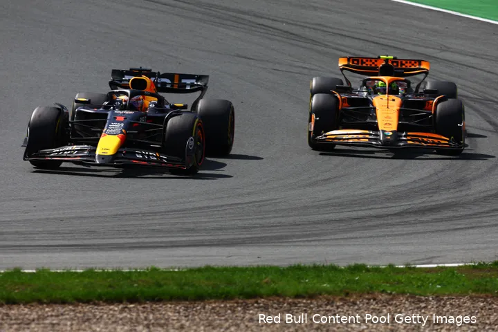 Norris en Verstappen.