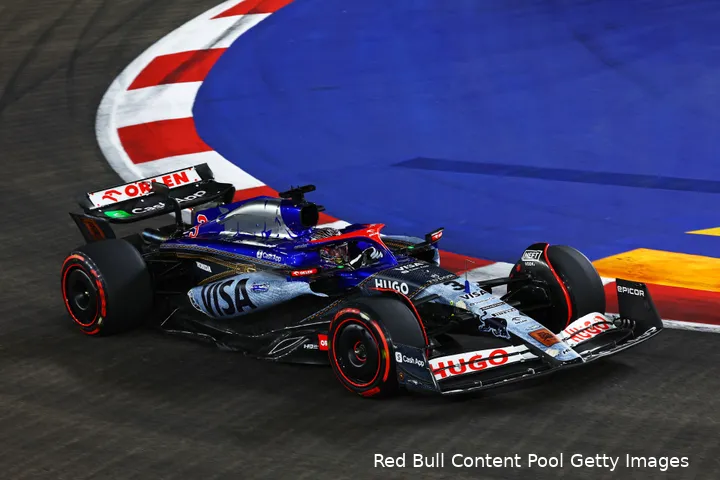 daniel ricciardo race singapore zondag visa cash app rb