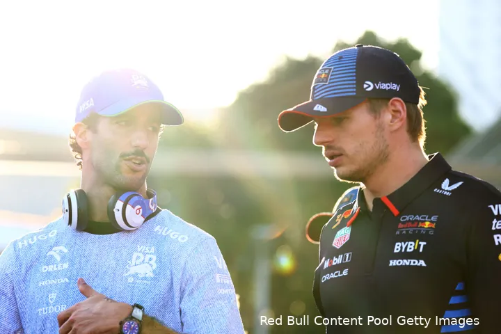 red bull racing max verstappen daniel ricciardo visa cash app rb singapore gp zondag 2024