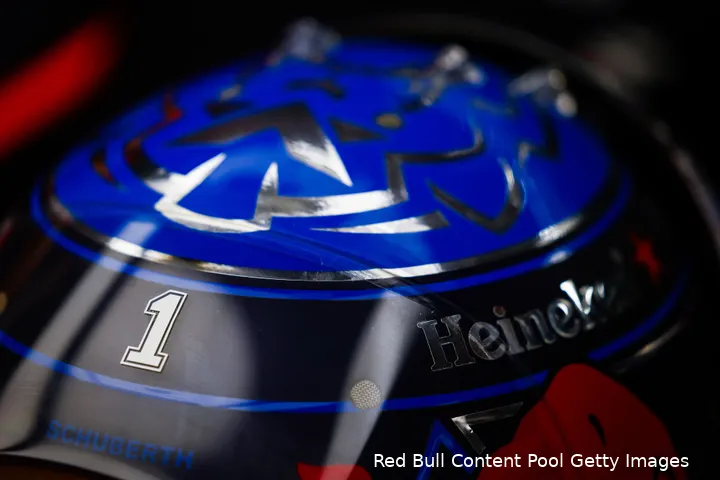 <i>Verstappen is terug op P1.</i>