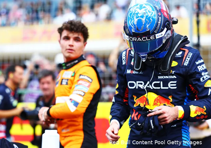 max verstappen lando norris sprintrace post sprint zaterdag cota